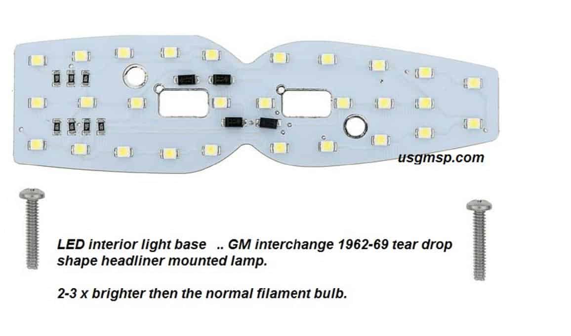 Interior light LED conversion: 62-69 era